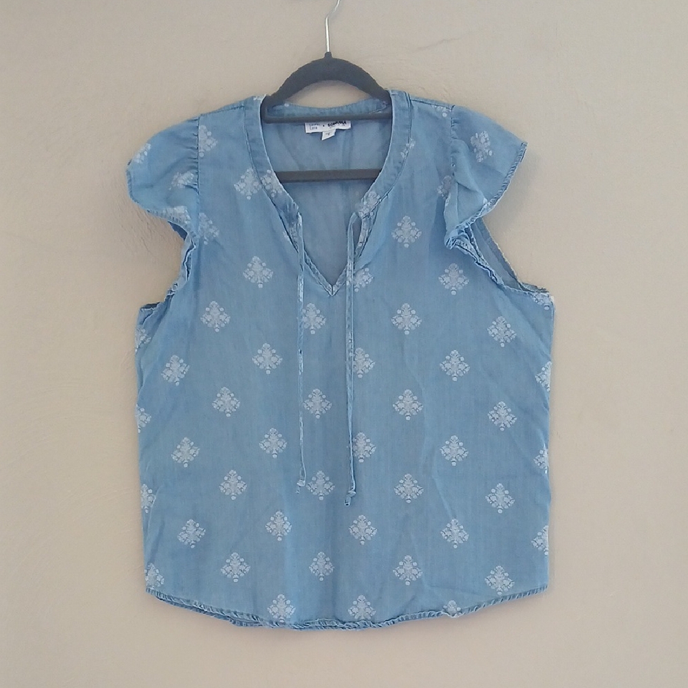 Sonoma Sky Blue Floral Women's Blouse Sz‎ S